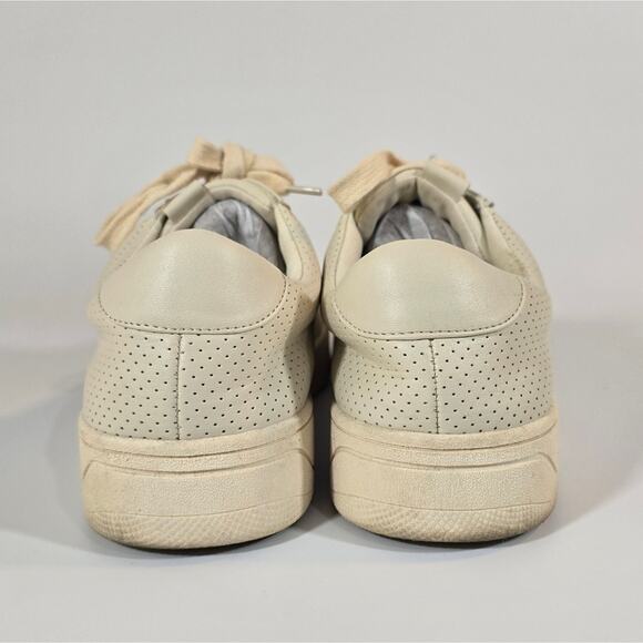 L Steve Madden Dodger Sneaker Women's Cream Beige Size 9 Neutral Vintage Vibe - Picture 6 of 8